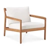 Zetel Teak Jack Off white Ethnicraft 1-seater schuin