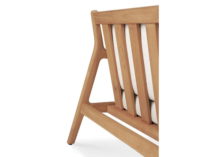Zetel Teak Jack Off white Ethnicraft fauteuil detail