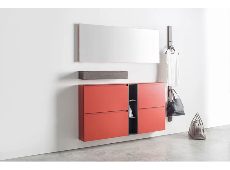 Schoenenkast Tando opstelling 37 Indisch rood Contur Sudbrock