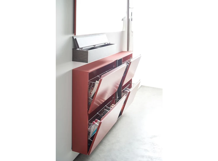 Open Schoenenkast Tando opstelling 37 Indisch rood Contur Sudbrock