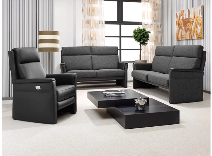 canape stof leder relax bank sofa