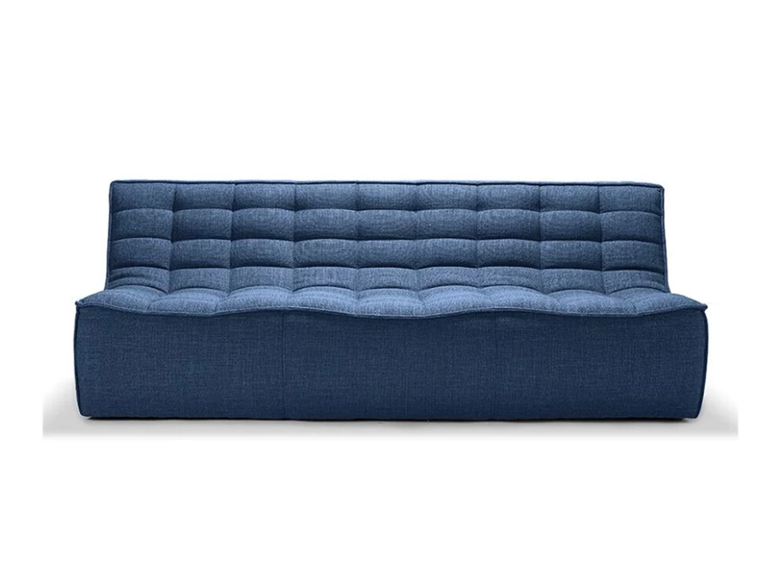 Sofa Ethnicraft 3-zit Blauw N701