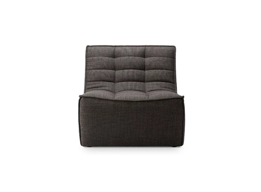 Zetel 1-zit Ethnicraft Dark Grey vooraan