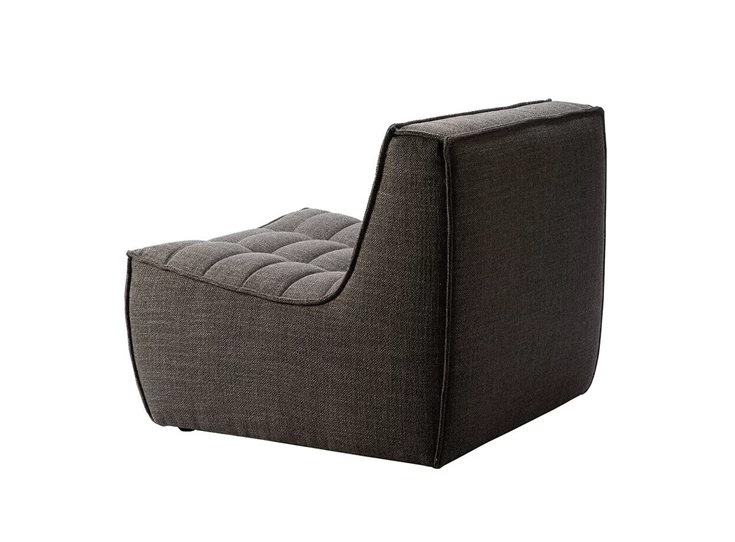 Zetel 1-zit Ethnicraft Dark Grey Zijkant achter
