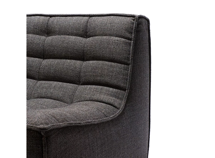 Zetel 1-zit Ethnicraft Dark Grey Detail boven