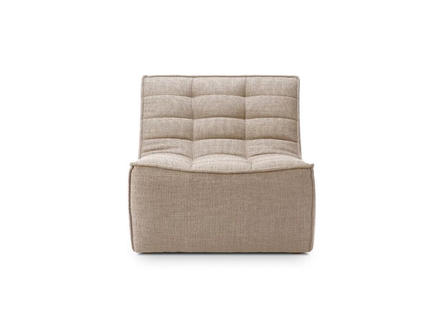 Sofa 1 Seater Beige Ethnicraft N701 vooraan