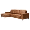 sofa Paolo met longchair cognac