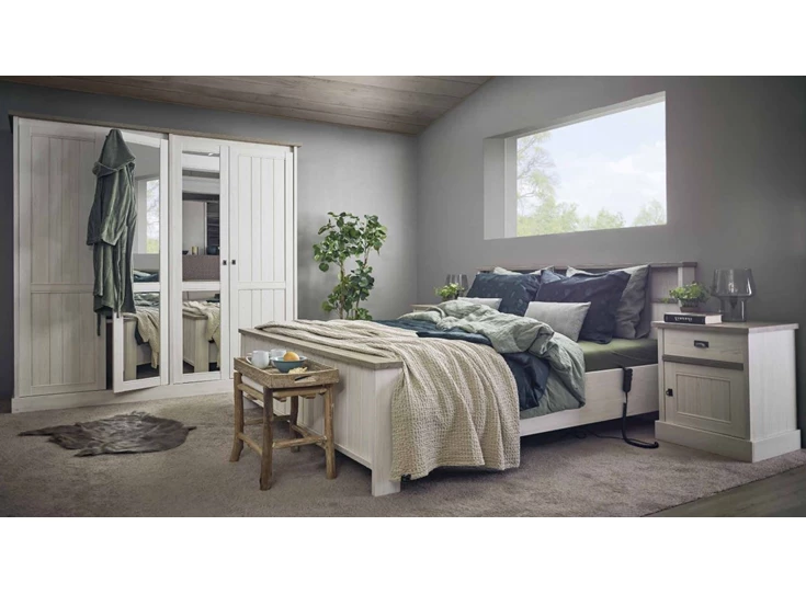 Sfeerbeeld slaapkamar York met bed 160cm nachttafels en kleerkast