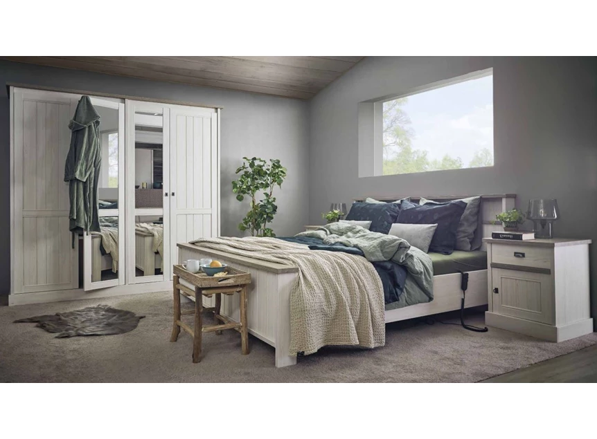 Sfeerbeeld slaapkamar York met bed 160cm nachttafels en kleerkast