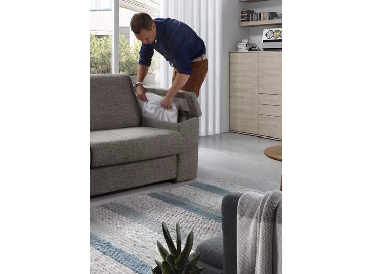 Detail Armleuning met opbergvak