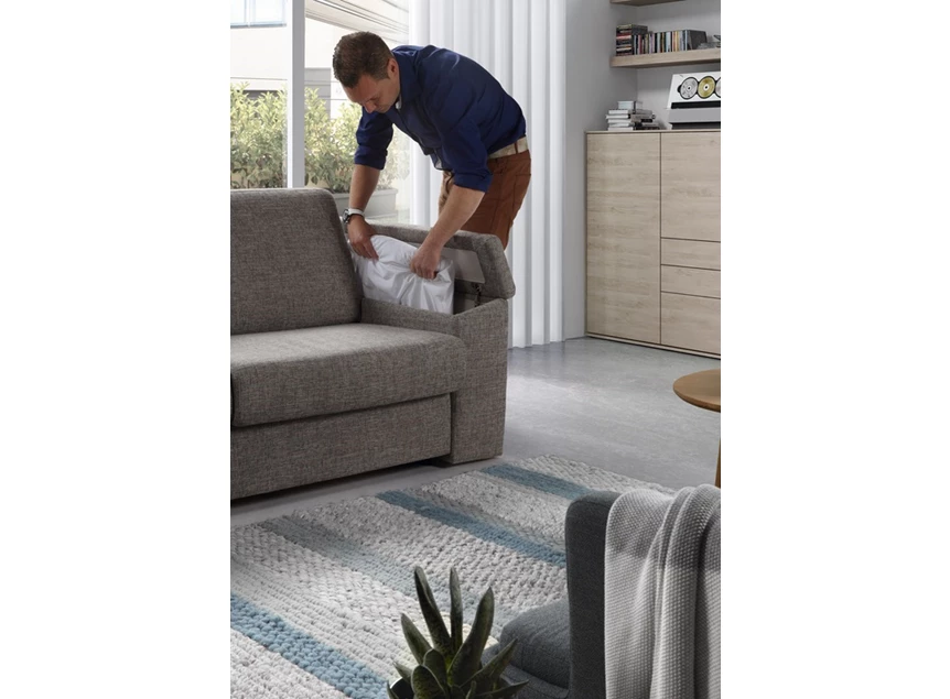 Detail Armleuning met opbergvak