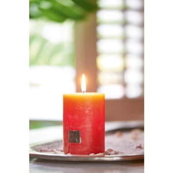 334360 Rivièra Maison RM Rustic Candle Ø7cm H10cm Classic Coral