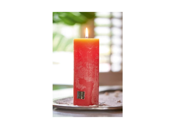 334450 Rivièra Maison RM Rustic Candle Classic Ø7cm H18cm Coral