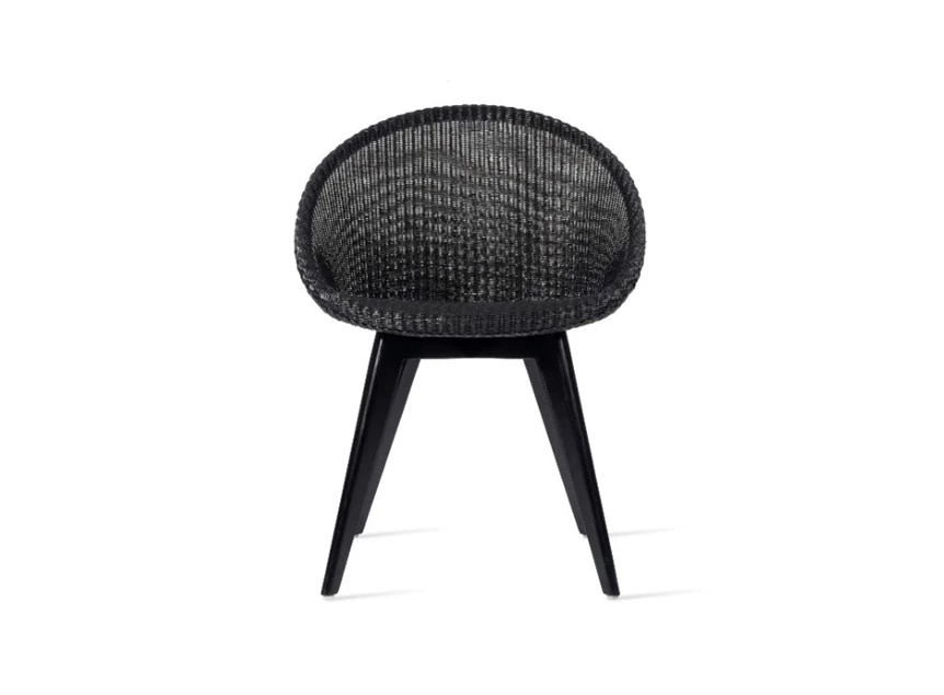 Stoel 'JOE'  Black Wood Base Vincent Sheppard Zwart Voorkant