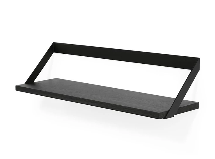 Wandplank Ethnicraft oak black ribbon shelf plank 26624