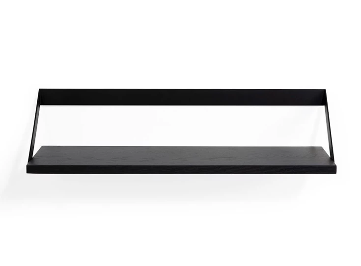 Ethnicraft oak black ribbon shelf plank recht 26624