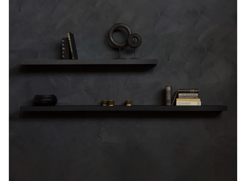 Ethnicraft oak black wall shelf M sfeer