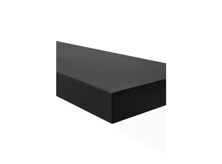 Ethnicraft Oak Black Wall Shelf S schuin hoek detail