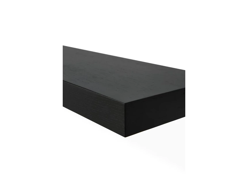 Ethnicraft Oak Black Wall Shelf S schuin hoek detail