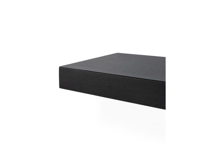Ethnicraft Oak Black Wall Shelf S schuin hoek schuin