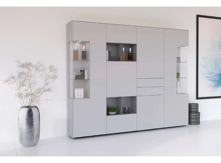 Hoge kasten met hoekvitrines GWG245 Karat