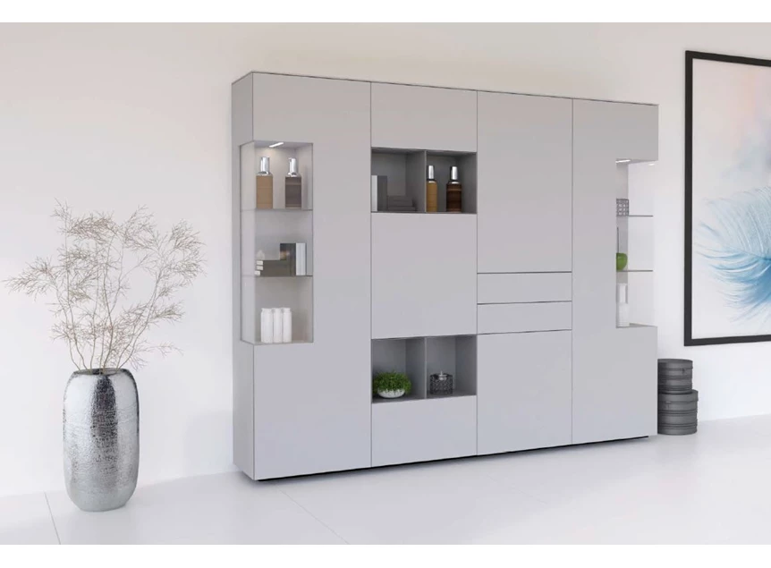 Hoge kasten met hoekvitrines GWG245 Karat