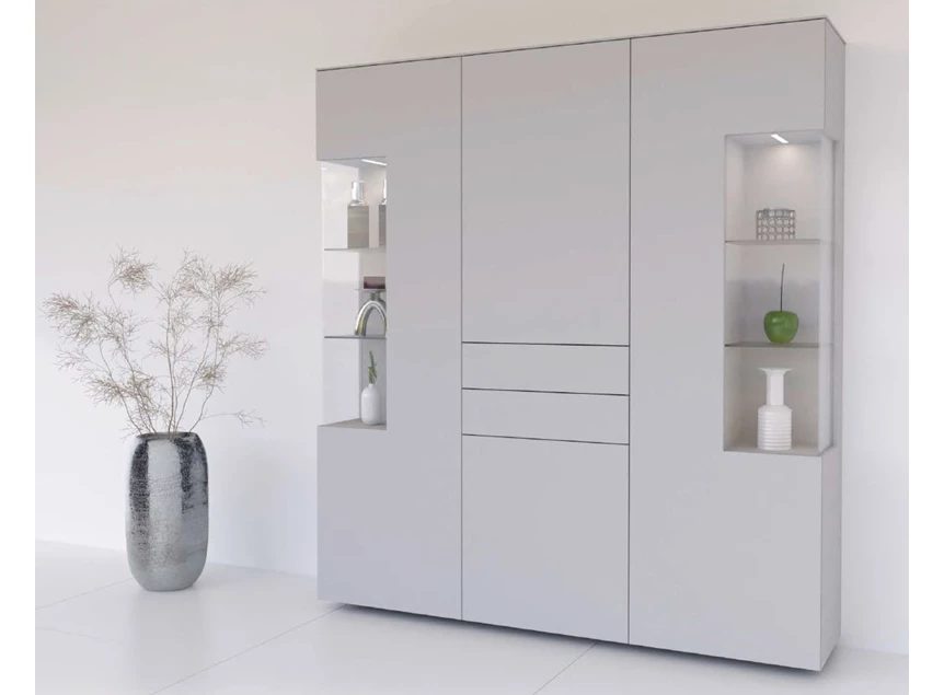 Hoge kasten met hoekvitrines GWG183 Karat