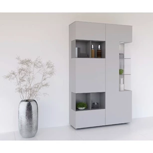 Hoge kasten met hoekvitrines GWG124 Karat