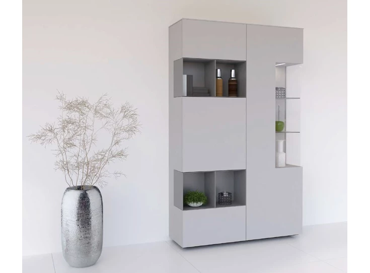 Hoge kasten met hoekvitrines GWG124 Karat