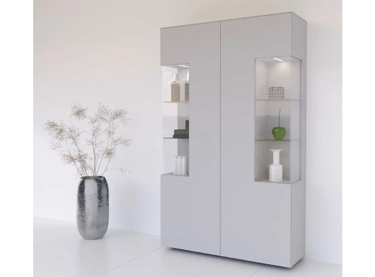 Hoge kasten met hoekvitrines GWG122 Karat