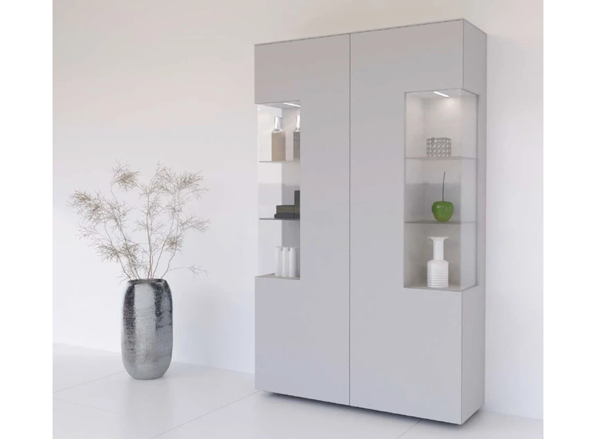 Hoge kasten met hoekvitrines GWG122 Karat