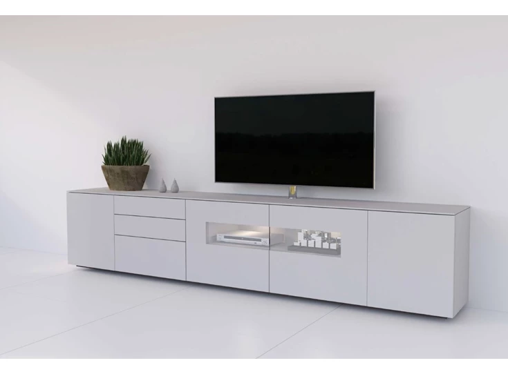 Tv-kast met vitrine TVG123 TV270-12 Karat