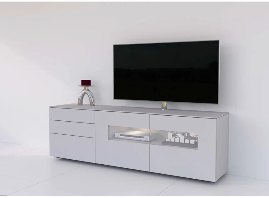Tv-kast met vitrine TVG123 TV180-12 Karat