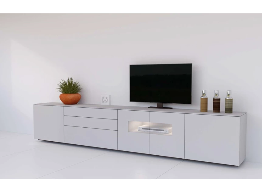 Tv-kast met vitrine TVG093 TV300-4 Karat