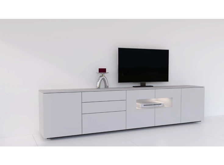 Tv-kast met vitrine TVG093 TV240-4 Karat