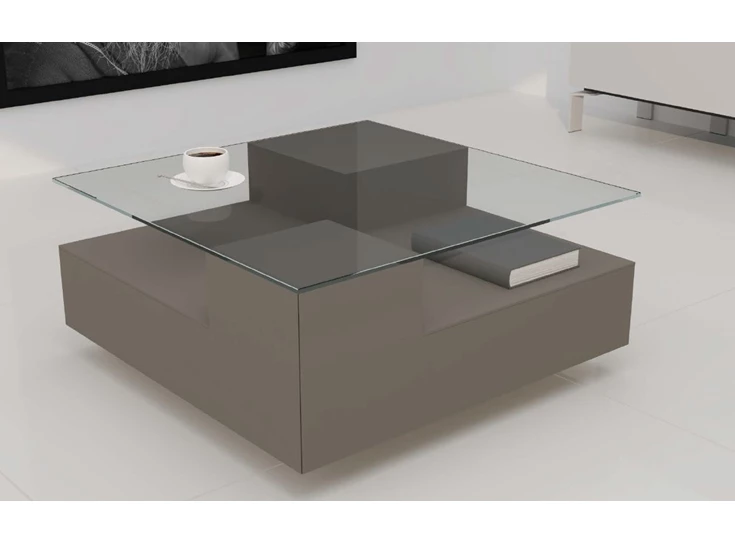 Salontafel SL-80x80 V glas Karat Tables to Love