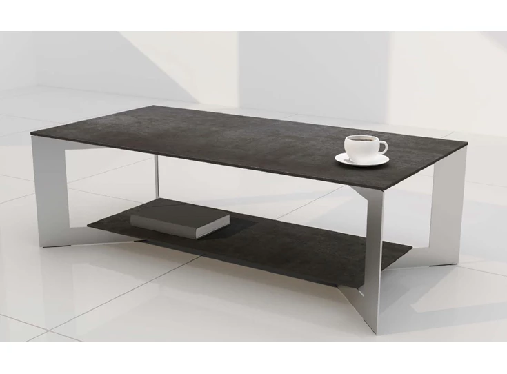 Salontafel SQ keramiek rvs poot Karat Tables to Love