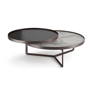 Salontafel Nebra fineer met natuursteen Draenert