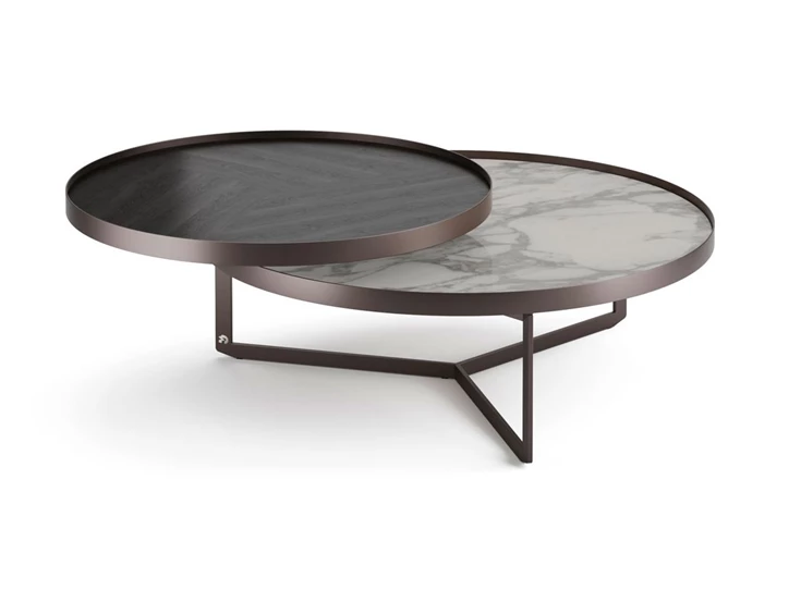 Salontafel Nebra fineer met natuursteen Draenert