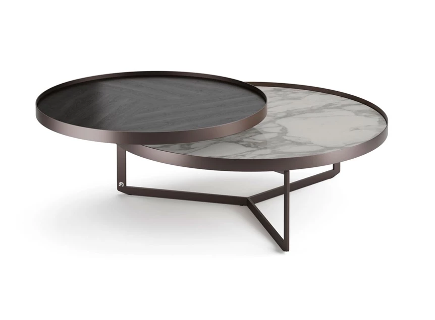 Salontafel Nebra fineer met natuursteen Draenert