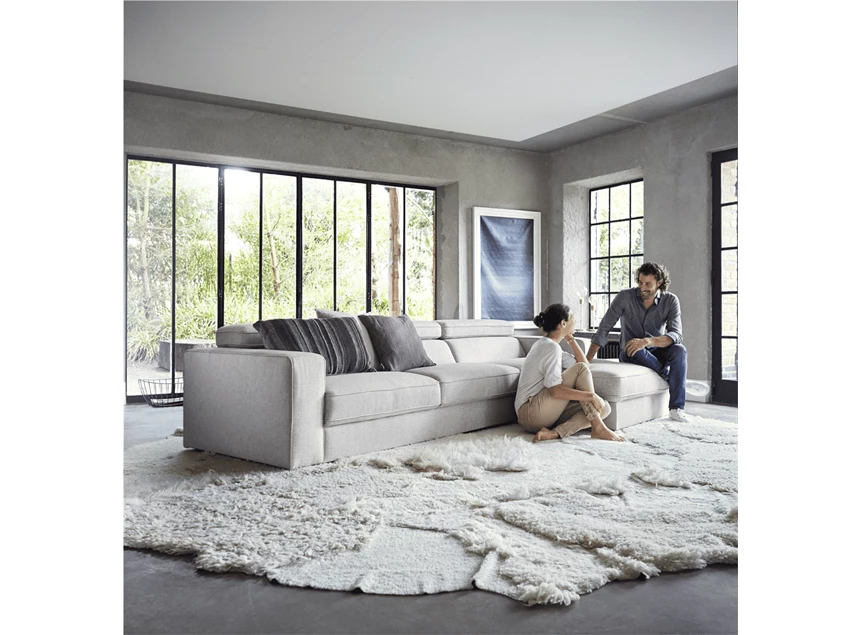 Loop Berline hoeksalon longchair stof eigentijds modern