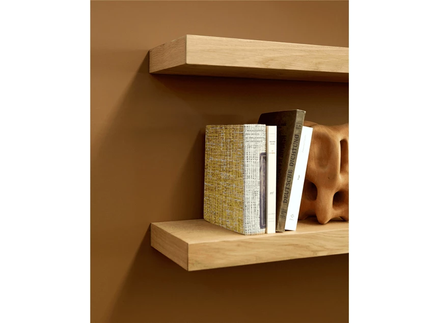 Ethnicraft Oak Wall Shelf L detail hoek