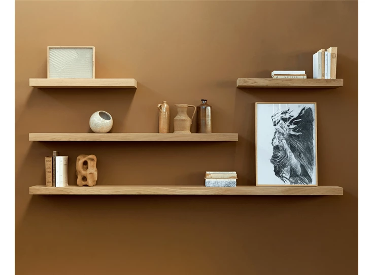 Ethnicraft Oak wall shelf S opties
