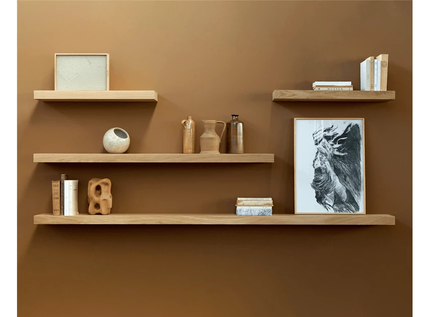 Ethnicraft Oak wall shelf S opties