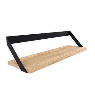 Wandplank Ethnicraft Oak Ribbon Shelf Black schuin 26623