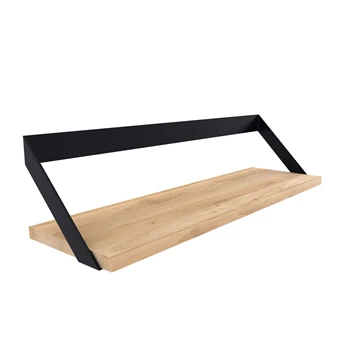 Wandplank Ethnicraft Oak Ribbon Shelf Black schuin 26623