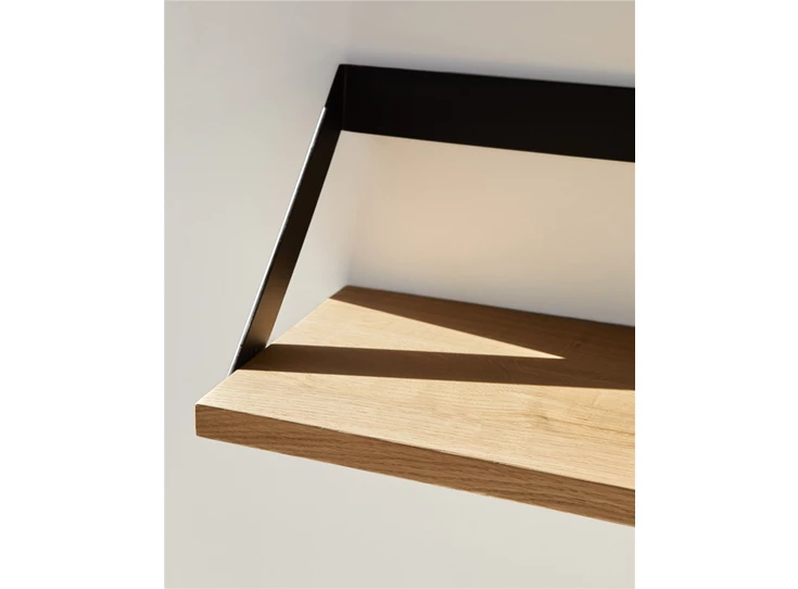 Ethnicraft Oak Ribbon Shelf Black hoek 26623