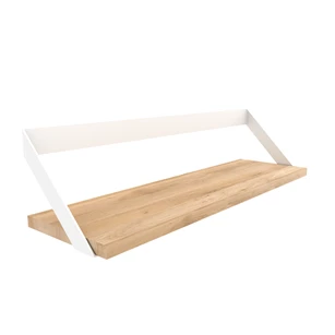 Wandplank Ethnicraft Oak Ribbon Shelf White schuin 26616