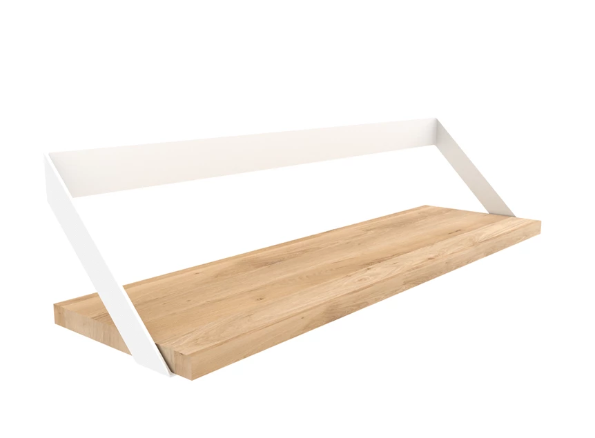 Wandplank Ethnicraft Oak Ribbon Shelf White schuin 26616