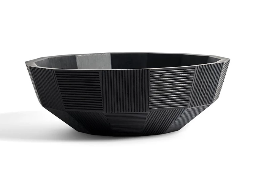 29732 Ethnicraft Striped Bowl Zijkant